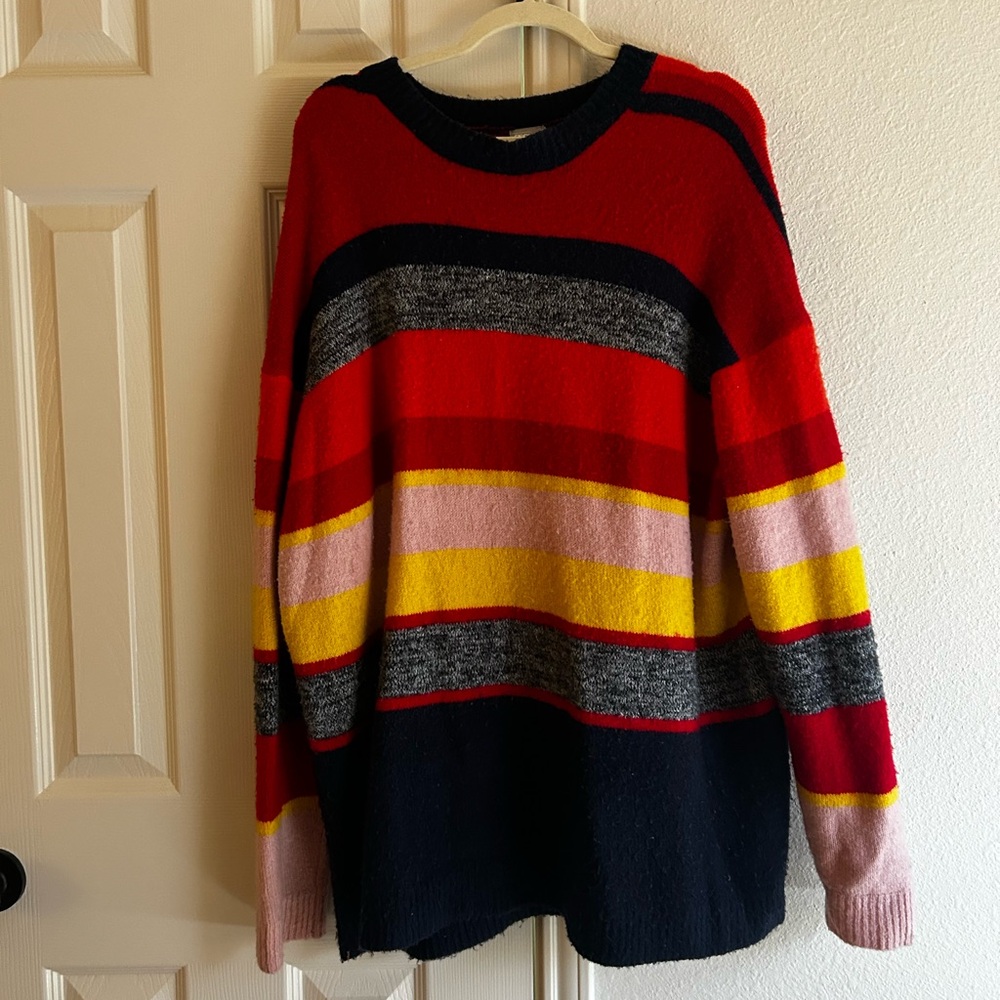 ASOS Multicolor Striped Crew Neck Sweater